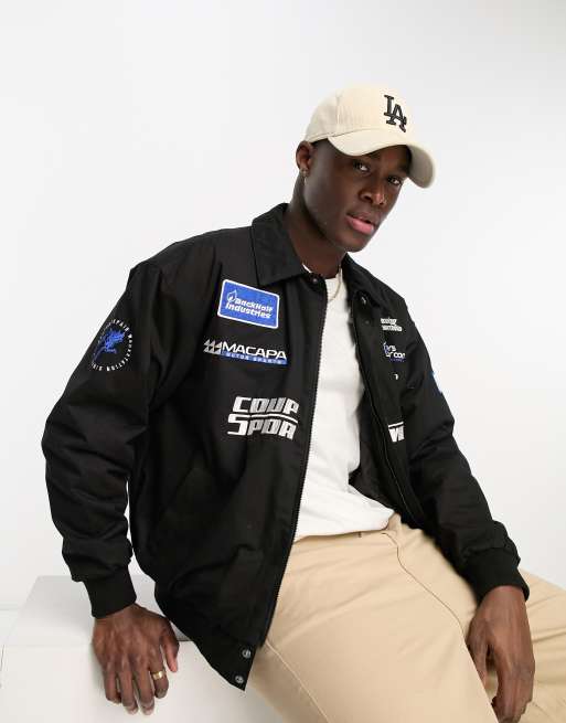 Pull&Bear - Sort motocross-jakke