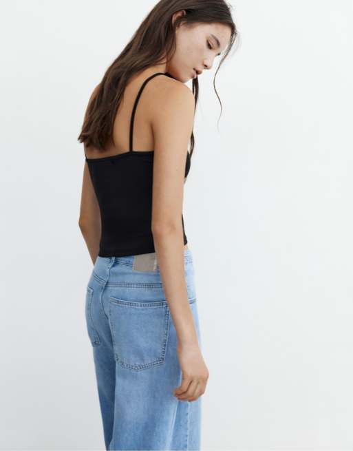 Pull&Bear - Sort overdel med tynde stropper, 2 af 7