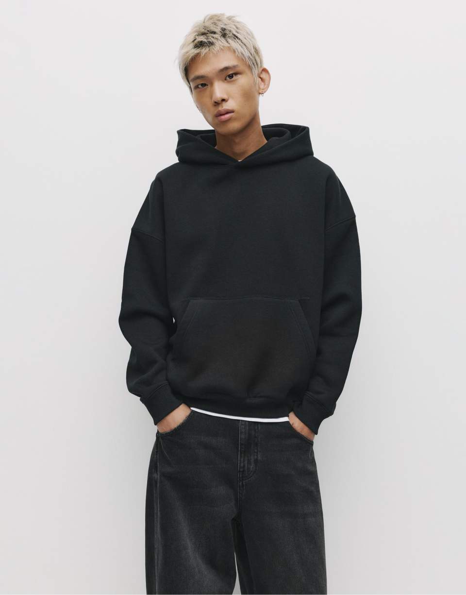 Boxy hooded sweatshirt