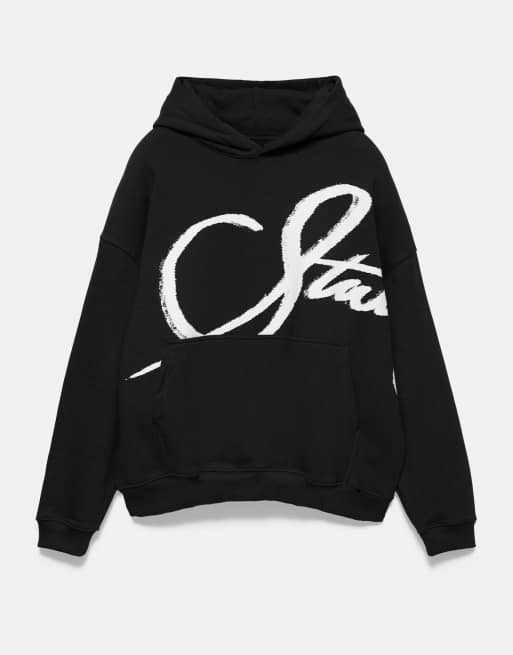 Pull&Bear sort sweatshirt med hætte, 6 af 7