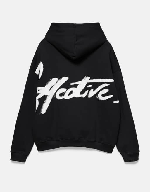 Pull&Bear sort sweatshirt med hætte, 7 af 7