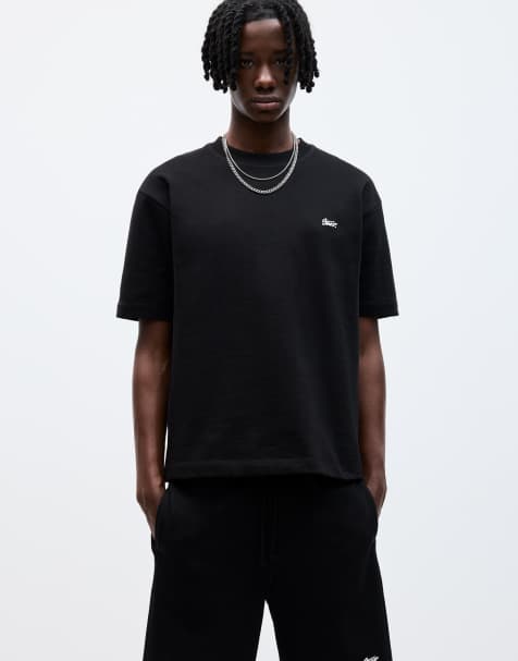 Pull&Bear - Sort sweatshirt med korte ærmer og 'STWD'-logo - view 1