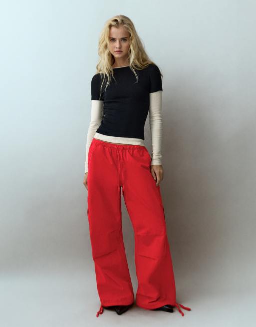 Pull&Bear sort T-shirt med dobbelte ærmer, 2 af 7