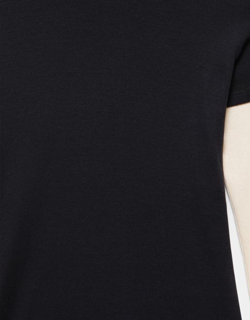 Pull&Bear sort T-shirt med dobbelte ærmer, 7 af 7