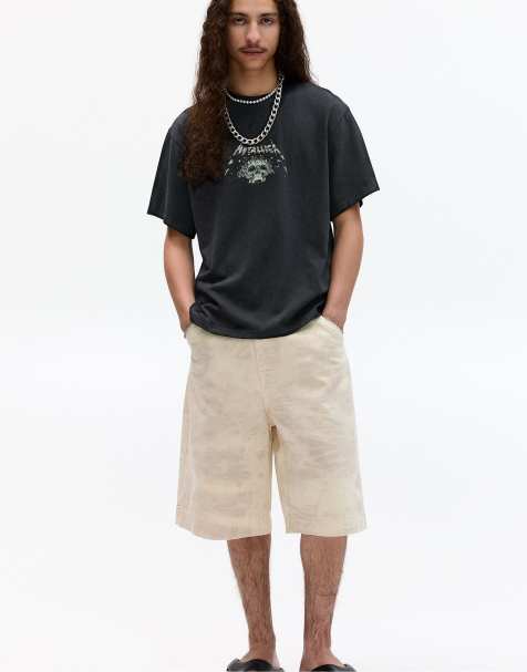 Pull&Bear - Sort T-shirt med 'Metallica'- og kranieprint - view 1