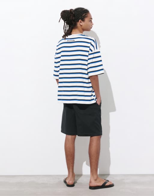 Pull&Bear - Sorte bermudashorts med elastisk taljebånd, 2 af 4