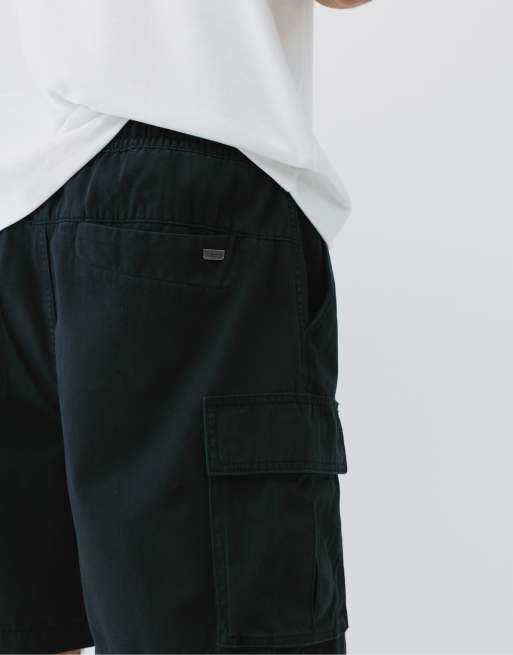 Pull&Bear - Sorte cargo-bermudashorts, 5 af 7