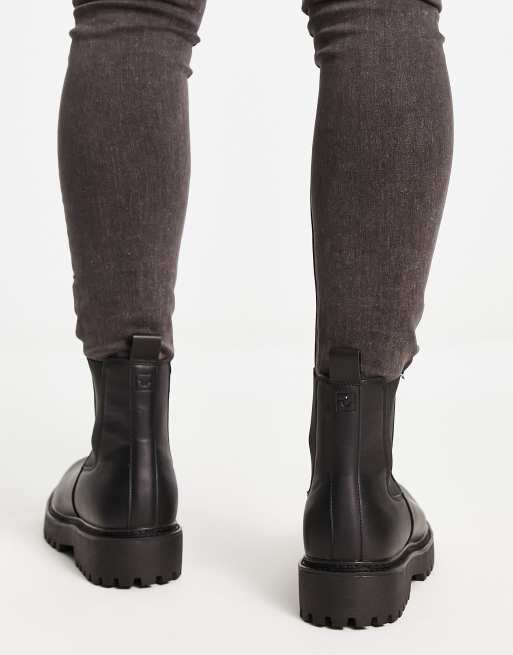 Pull&Bear - Sorte chunky Chelsea-støvler, 2 af 4