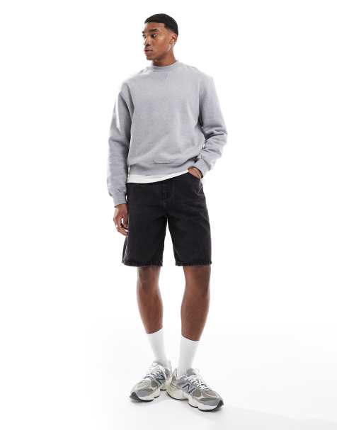 Pull&Bear - Sorte denimshorts i baggy fit - view 1