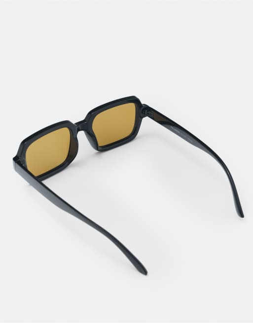 Pull&Bear - Sorte firkantede solbriller i resin, 5 af 5