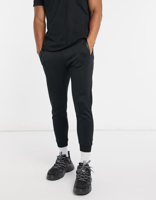 Pull&Bear - Sorte joggingbukser med lynlåslomme