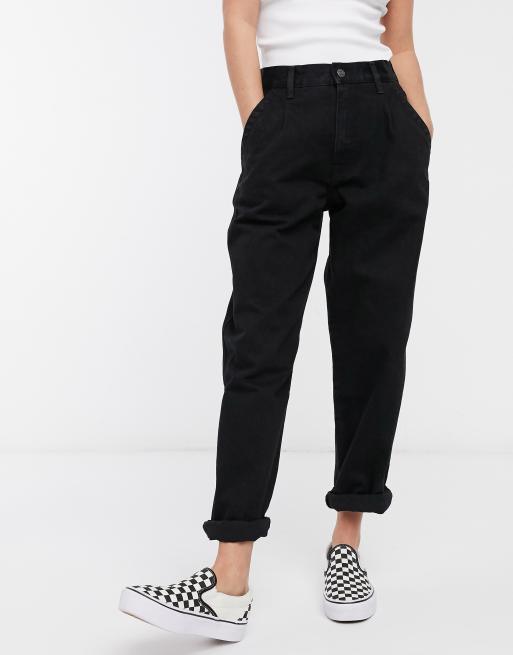 Pull&Bear - Sorte løstsiddende jeans