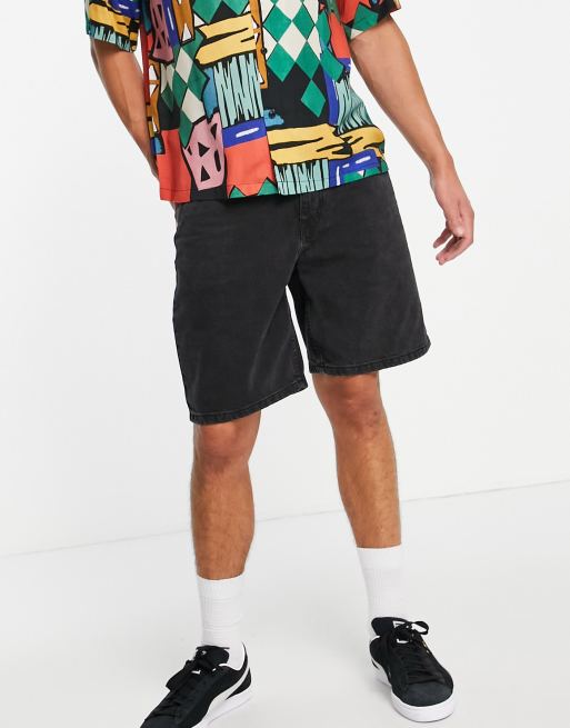 Pull&Bear - Sorte oversized denimshorts