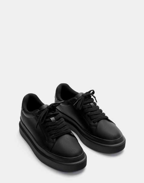 Pull&Bear - Sorte sneakers med chunky sål - view 1