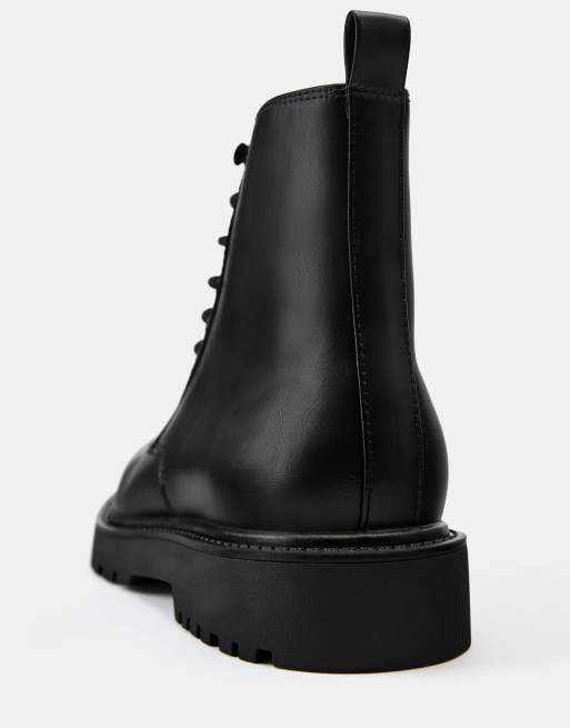 Pull&Bear - Sorte snørestøvler, 3 af 4