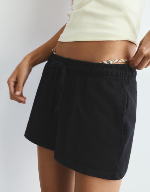 Pull&Bear - Sorte sportsshorts med elastisk talje, 2 af 4