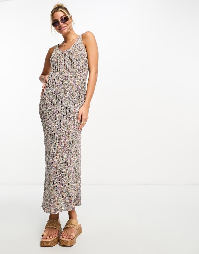 Pull&Bear space dye maxi dress in purple