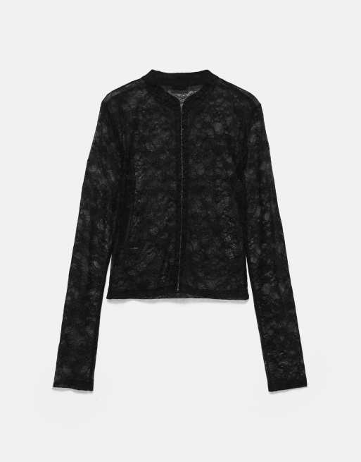 Pull&Bear spetstopp i svart, 6 av 6