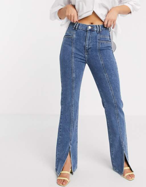 Slit 2024 front jeans