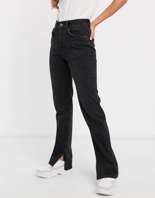 Jean best sale fendu noir