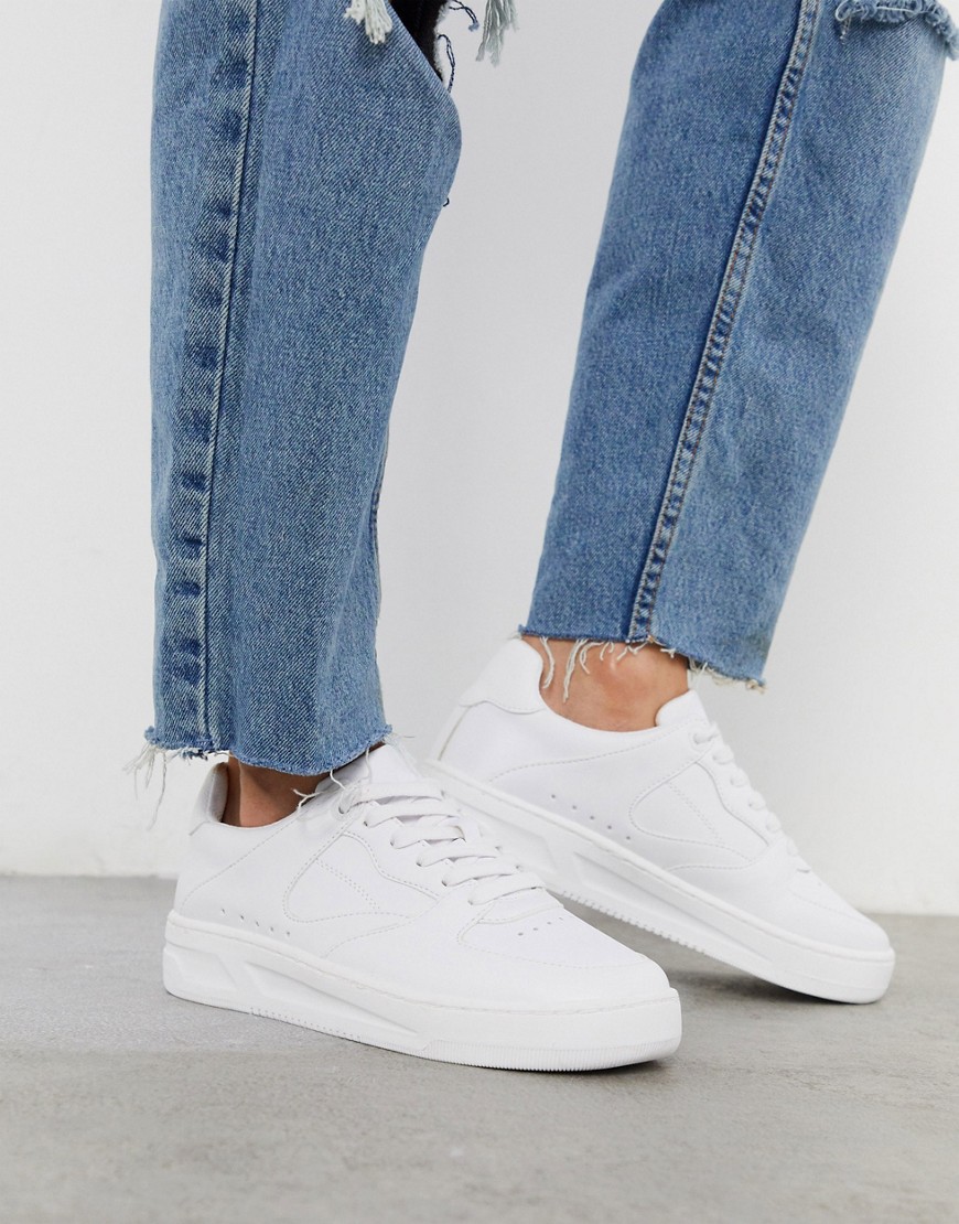Pull&Bear - Sports - Sneakers rétro bianche-Bianco