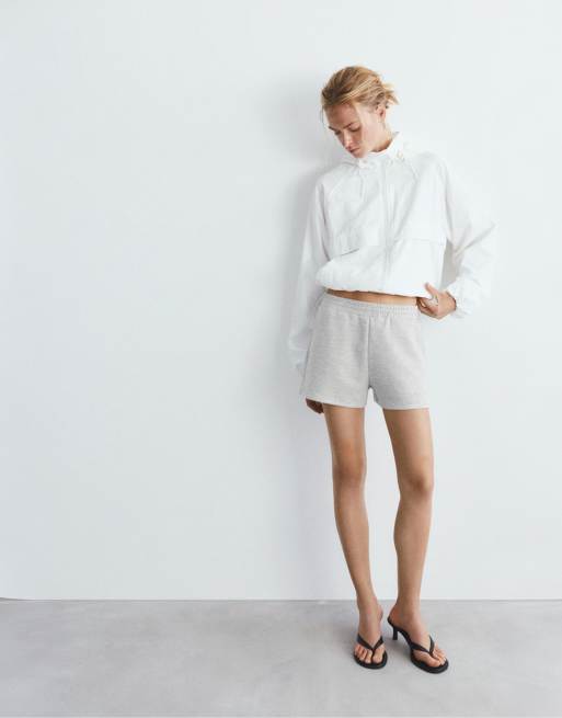 Pull&Bear - Sportshort in gemêleerd grijs, 2 van 4