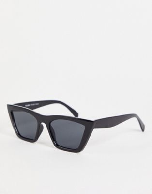 Pull&Bear square cat eye sunglasses in black