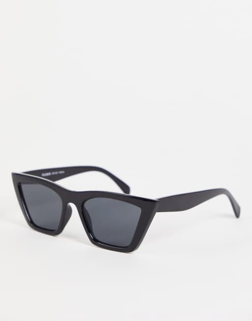 Pull&Bear square cat eye sunglasses in black | ASOS