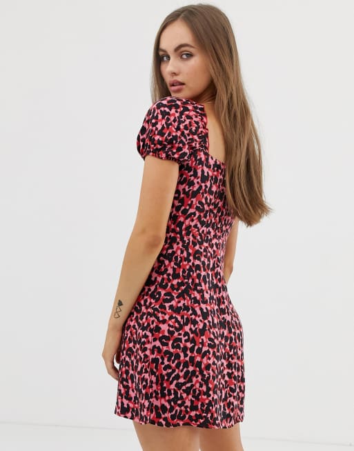 Pull and store bear leopard dress