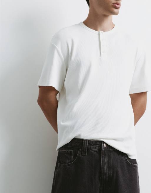 Pull&Bear - Standaard jeans in vervaagd zwart, 3 van 7