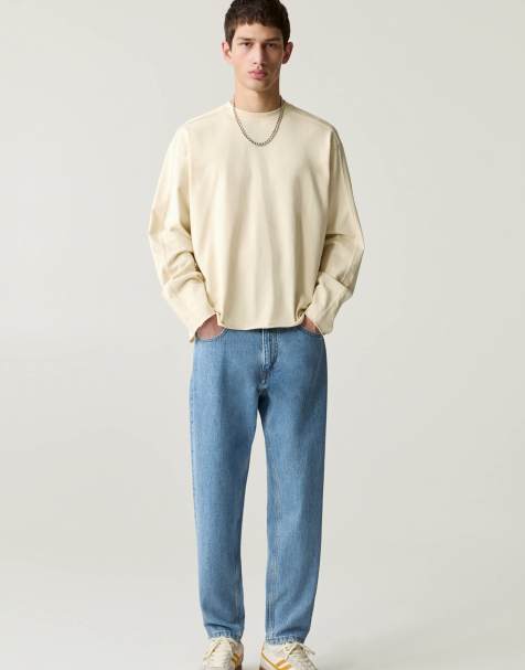 Pull&Bear standard fit denim jeans in blue - view 1