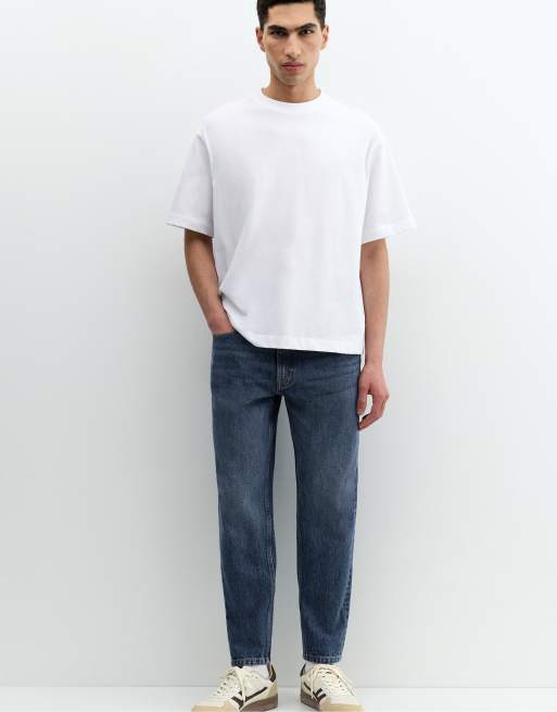 Pull&Bear standard fit jeans in dark blue