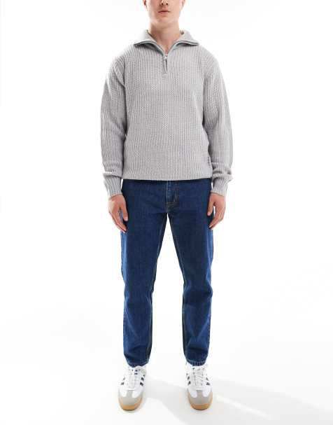 Pull&Bear standard fit rinse wash jean in dark blue - view 1