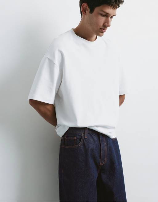 Pull&Bear Standard jeans in navy, 3 of 7