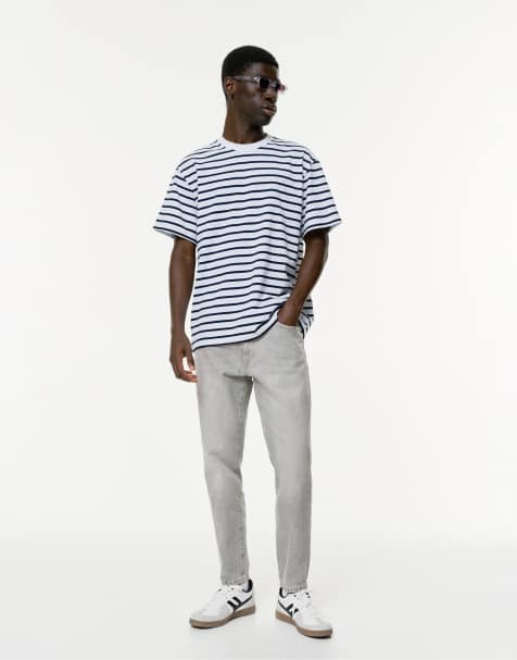 Pull&Bear Standard jeans in pale grey - view 1