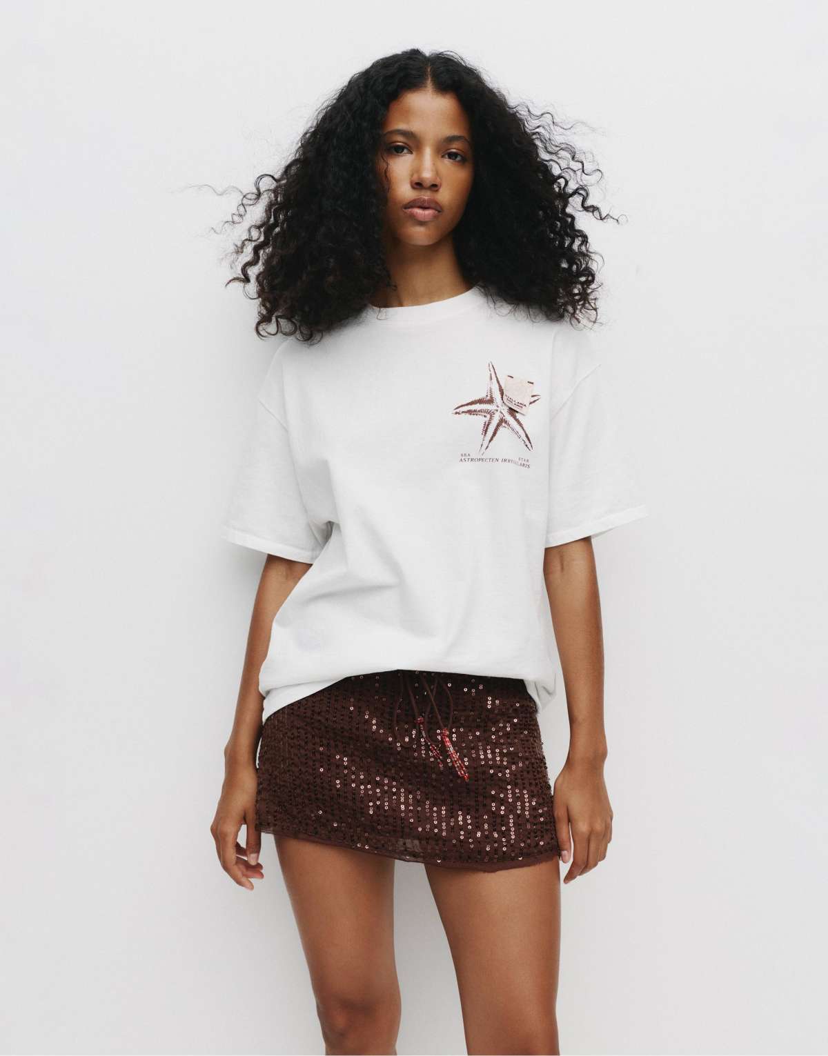Pull&Bear Starfish t-shirt in ice