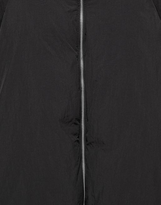 Pull&Bear Steppjacke mit hohem Kragen in Schwarz, 7 von 7