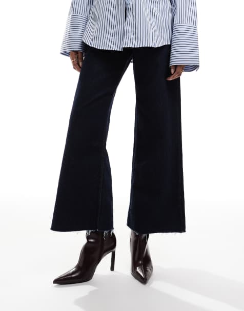 Pull&Bear – Stiefel in dunklem Burgunderrot mit spitzer Zehenpartie und Absatz - view 1