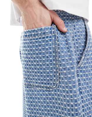Pull & Bear Stitch Detail Jeans In Blue