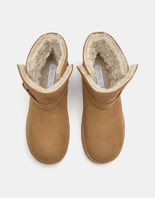 Pull&Bear stivaletti con fibbia marroni, 4 di 5