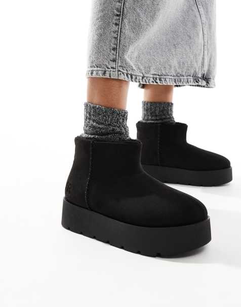 Pull&Bear - Stivaletti confortevoli neri con suola platform - view 1