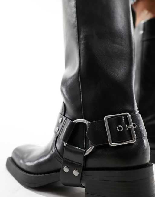 Biker Boots Pull And Bear Stivaletti Donna Stivaletti Neri Stivali