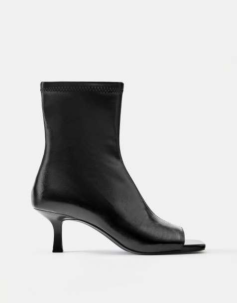 Pull&Bear stivaletti spuntati neri - view 1