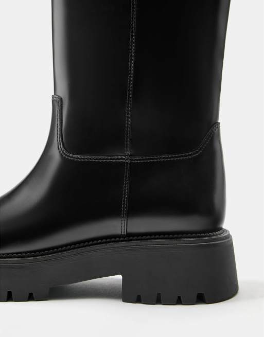 Pull&Bear stivali alti bassi neri, 4 di 4