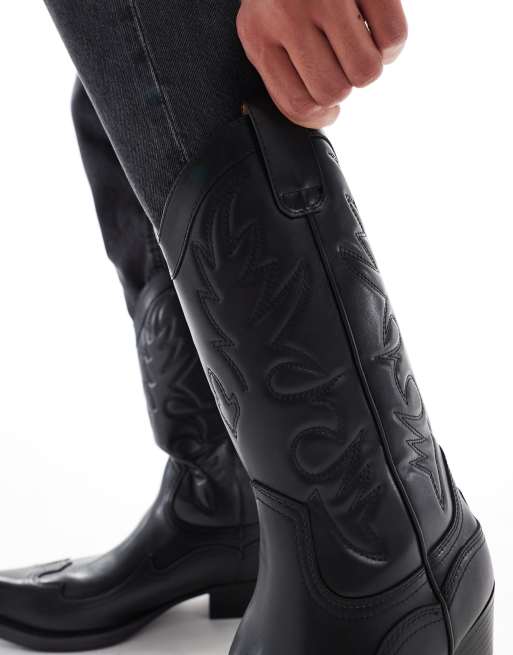 Stivali cowboy neri outlet