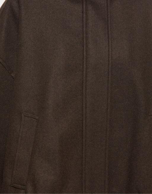 Pull&Bear Stoff-Bomberjacke mit Stehkragen in Braun, 6 von 7