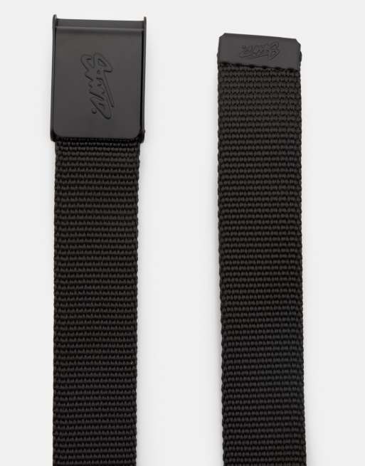 Pull&Bear - Stoffen riem met zwarte STWD-gesp in zwart, 3 van 3