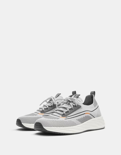 Pull&Bear - Stoffen sneakers in grijs, 4 van 4