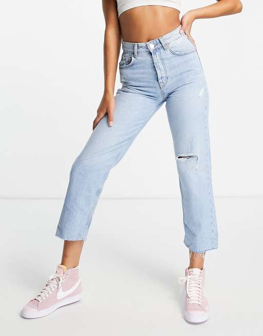 Pull and hot sale bear cropped jeans