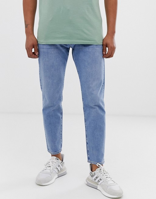 Pull&Bear straight fit jeans in blue